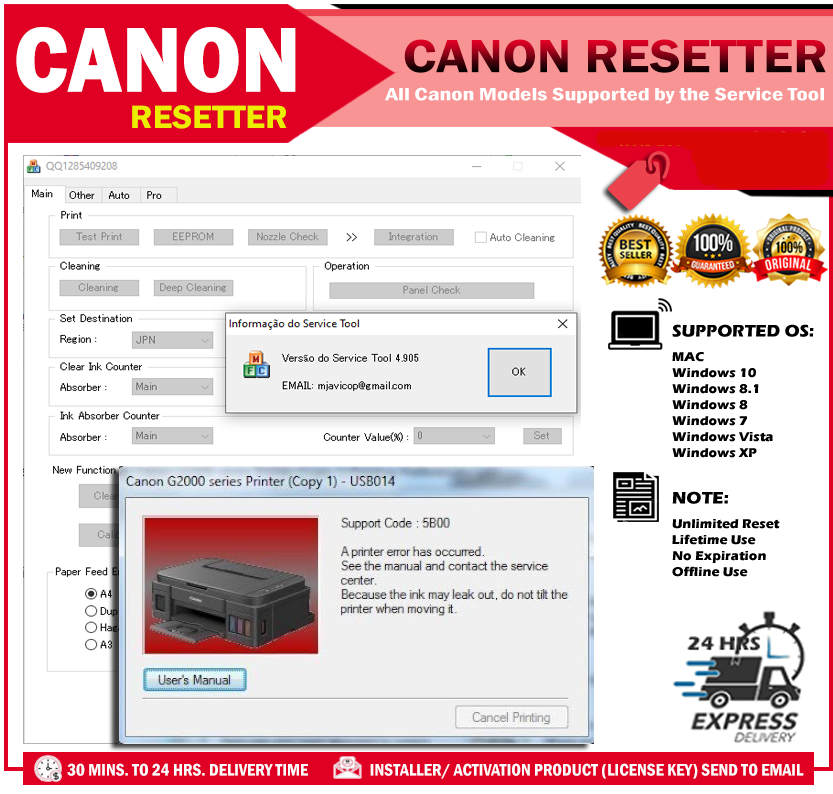Canon service tool v.4905 download