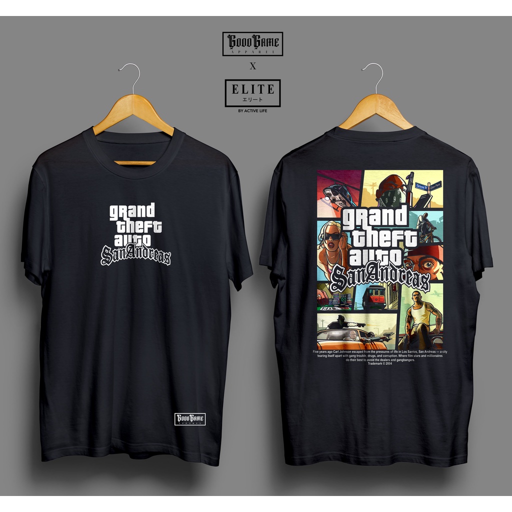Grand Theft Auto T Shirt Novo Jogo GTA San Andreas Grand Theft
