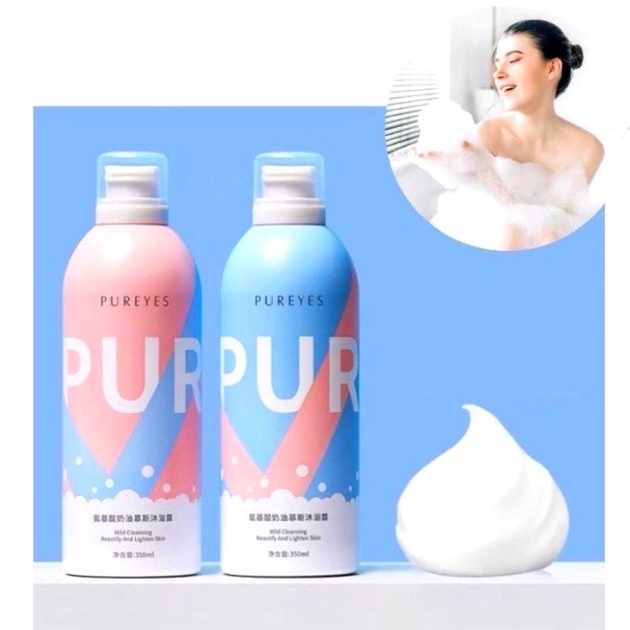 350ml Pureyes Amino Acid Cream Mousse Shower Gel Whitening Perfume Body