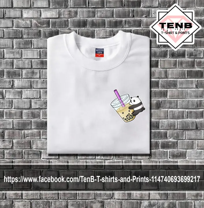 We Bare Bears Panda Love Milktea Pocket Simple Design T Shirts And Prints Lazada Ph