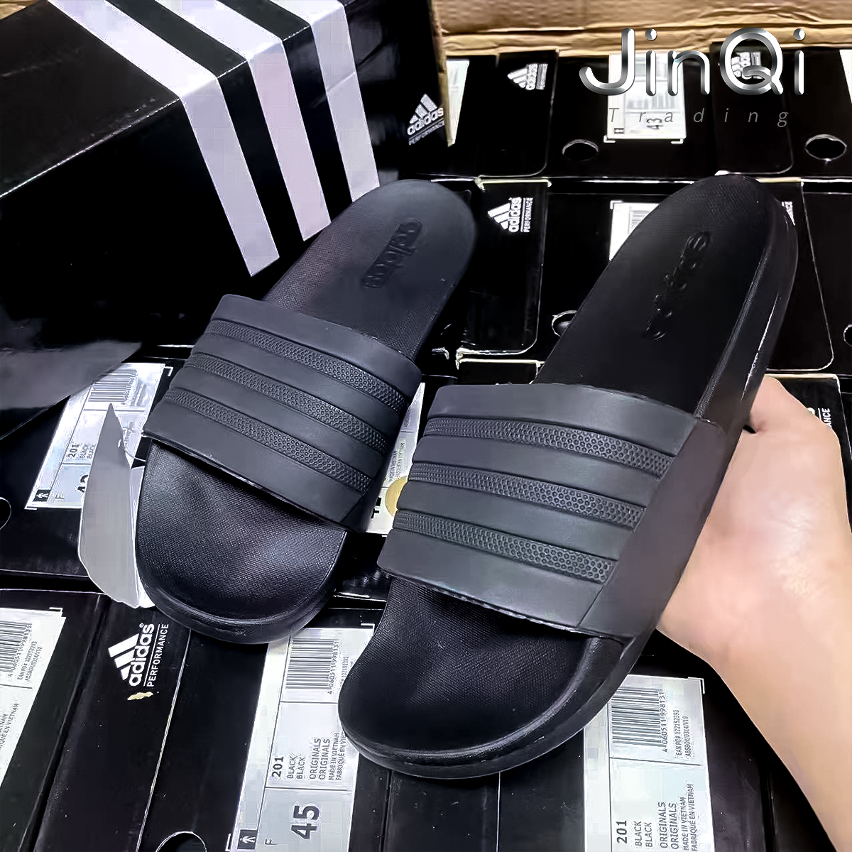 Adidas Adilette Cloudfoam Triple Black 