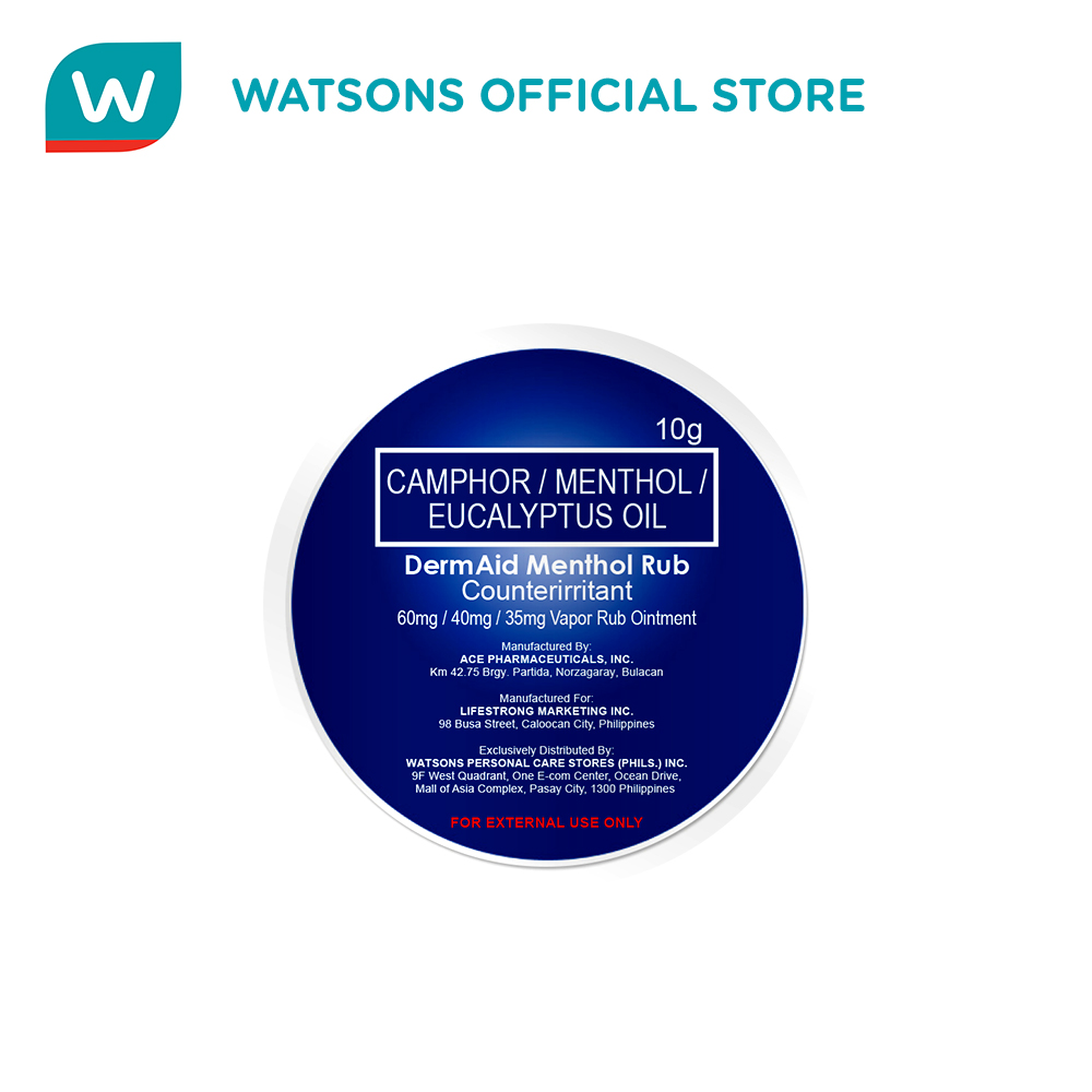 Dermaid Menthol Rub 10g Lazada PH