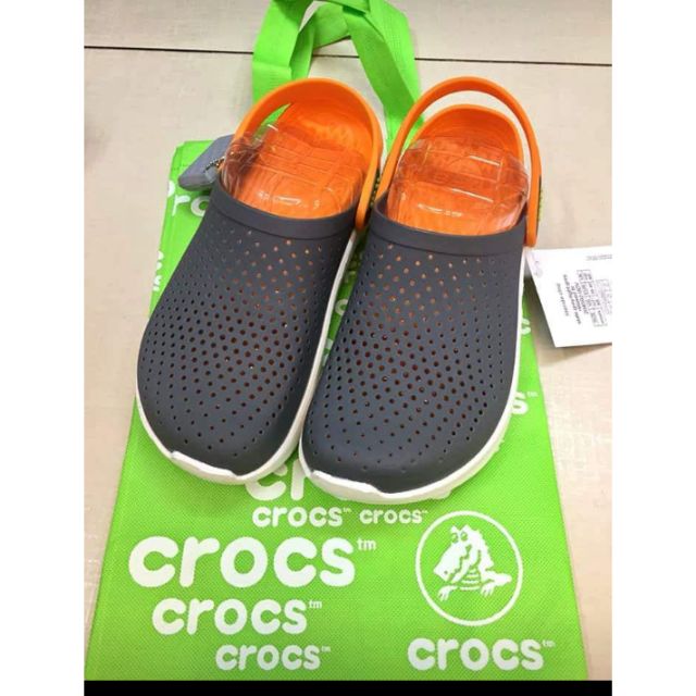 crocs grey orange