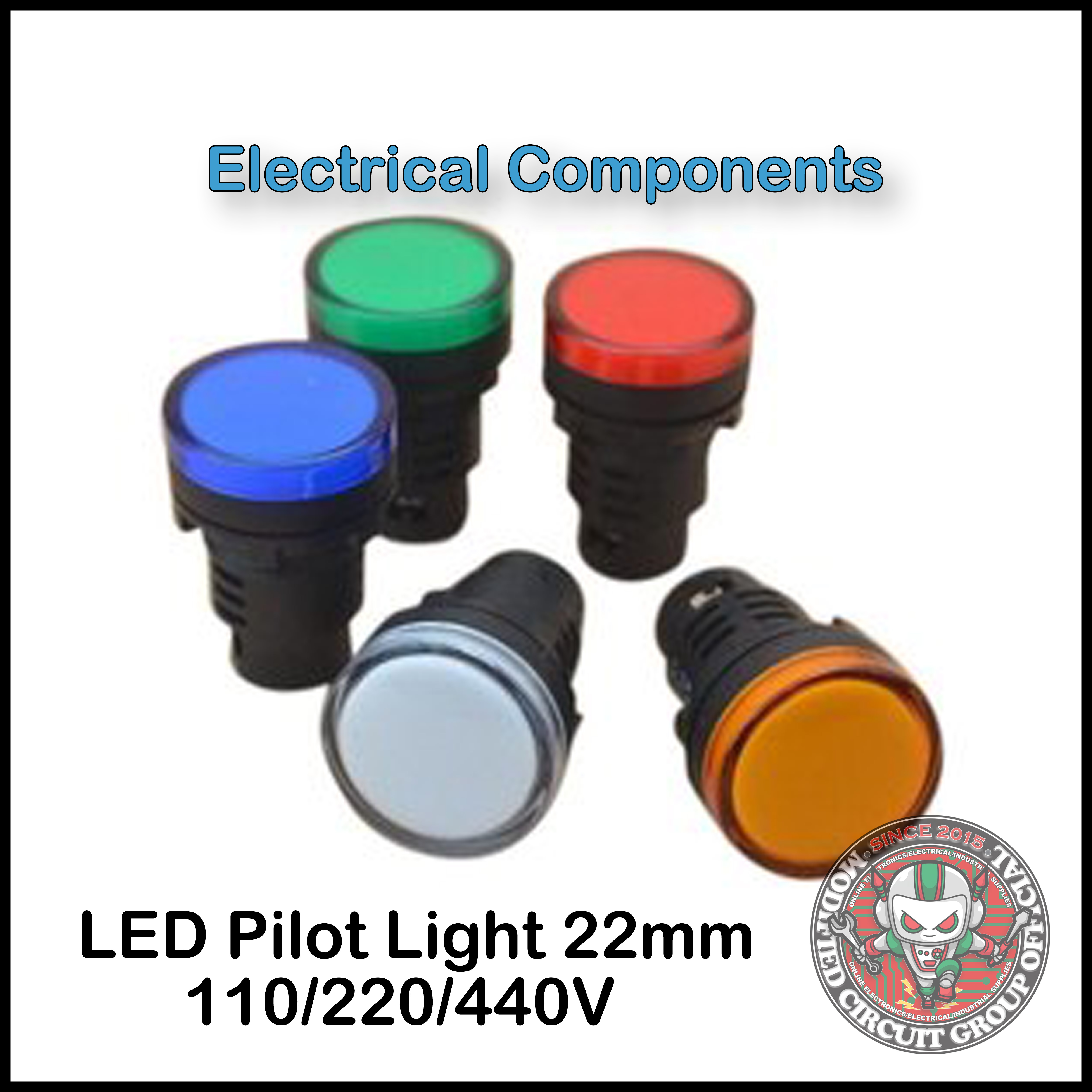 3X 12V 20mA AC LED Panel Indicator Light Singal Lamp 22mm Red Green Yellow