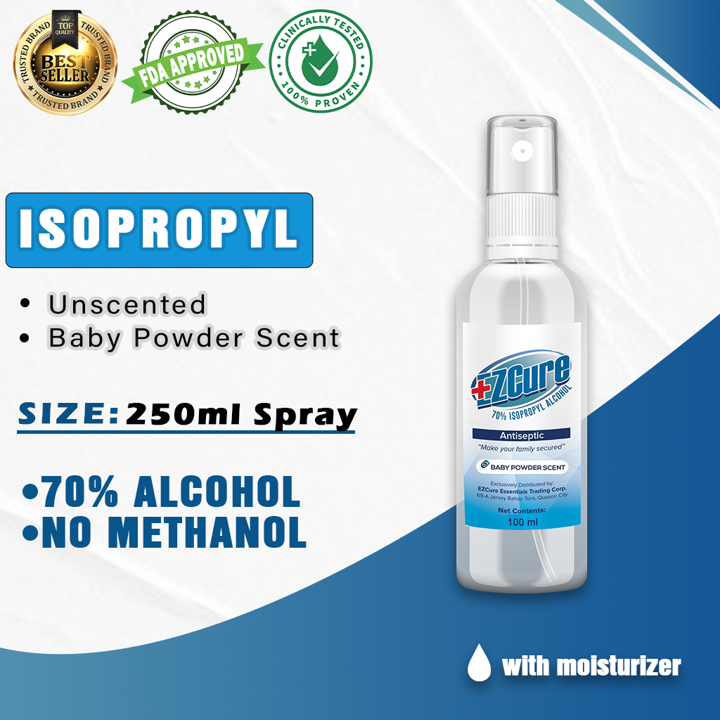 EZCure Essentials 70 Isopropyl Alcohol with Moisturizer 100ml Spray