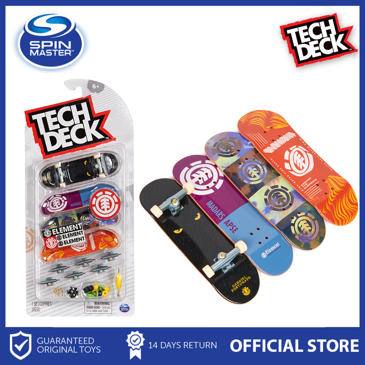 Tech Deck 96mm Fingerboard Multipack, Pack of 4