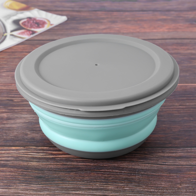 3Pcs/Set Bowl Sets Silicone Folding Lunch Box Folding Bowl Portable Silicone Folding Bowl Foldable Salad Bowl with Lid