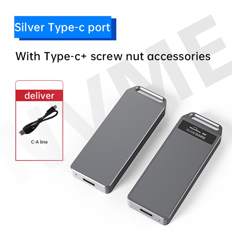 UTHAI New M.2 Mobile HDD Enclosure Nvme/SATA To USB 3.1 Mini Solid State Hard Disk Box External 2242 Transmission Speed 10Gbps