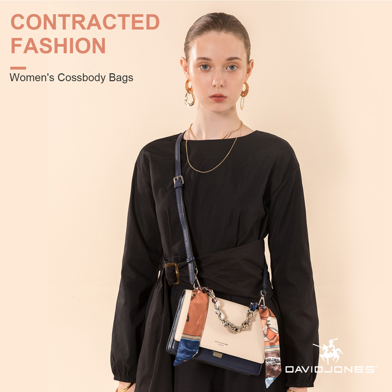 David Jones Paris Ladies Sling/Shoulder Bag - Navy – Fashion Street