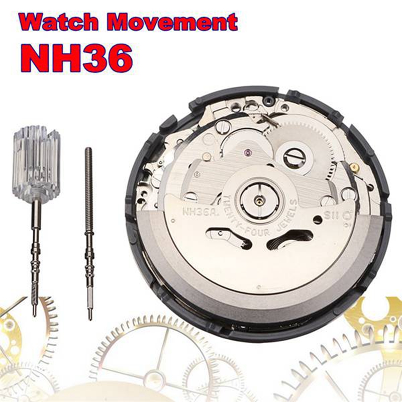 Automatic Watch Movement Men's Parts Mechanical Watch Movement NH36 Movement Watch Replace Accessory