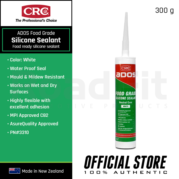 RoadFit CRC Food Grade Silicone Sealant, White, 300g, 1piece 3310 Lazada PH