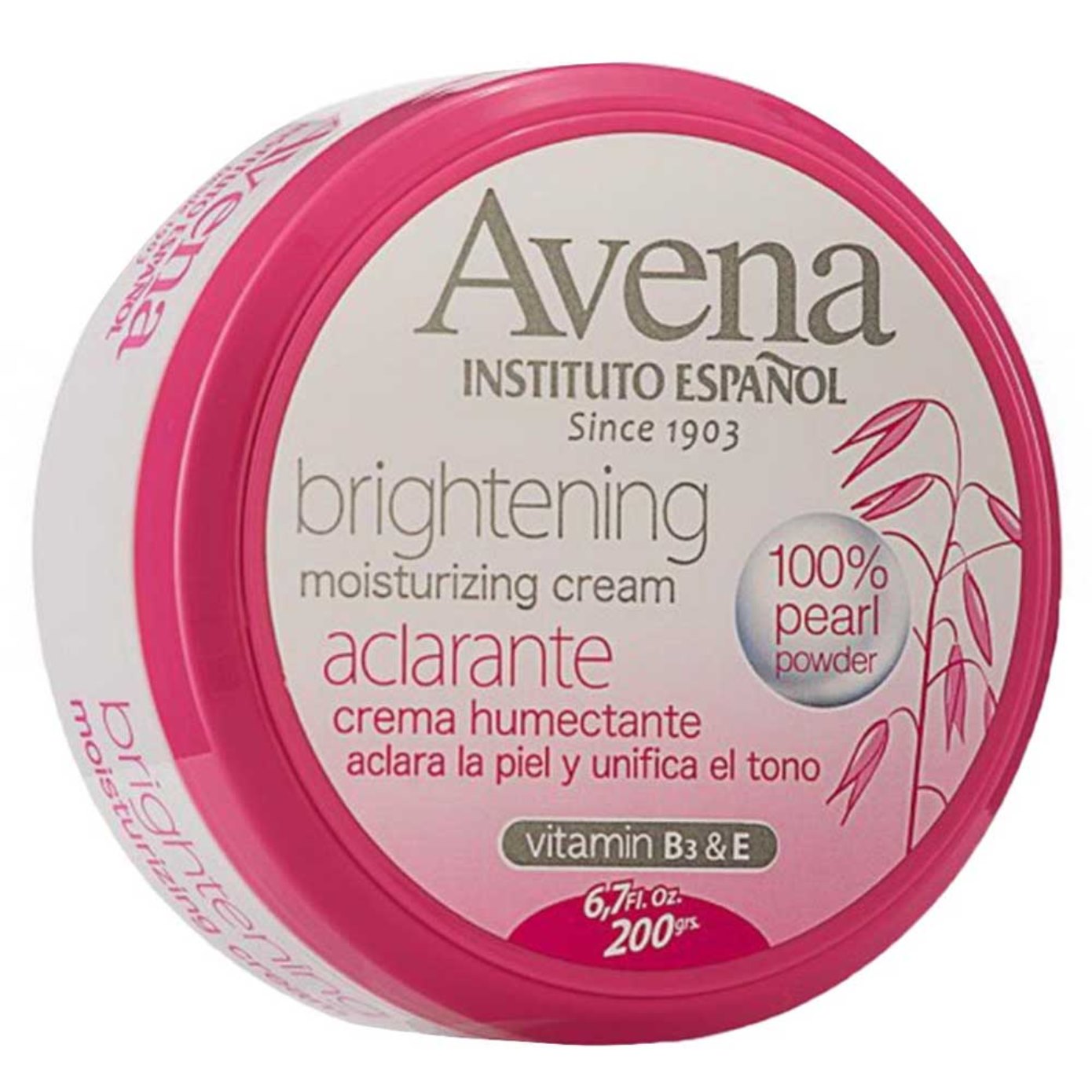 Avena Brightening Moisturizing Cream with Pearl powder,Bit.B3 & E (for ...