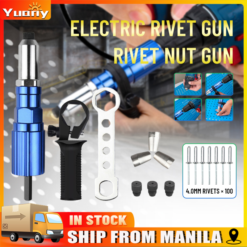 2.4mm4.8mm electric rivet gun rivet nut gun drill bit adapter cordless riveting tool Insert nut