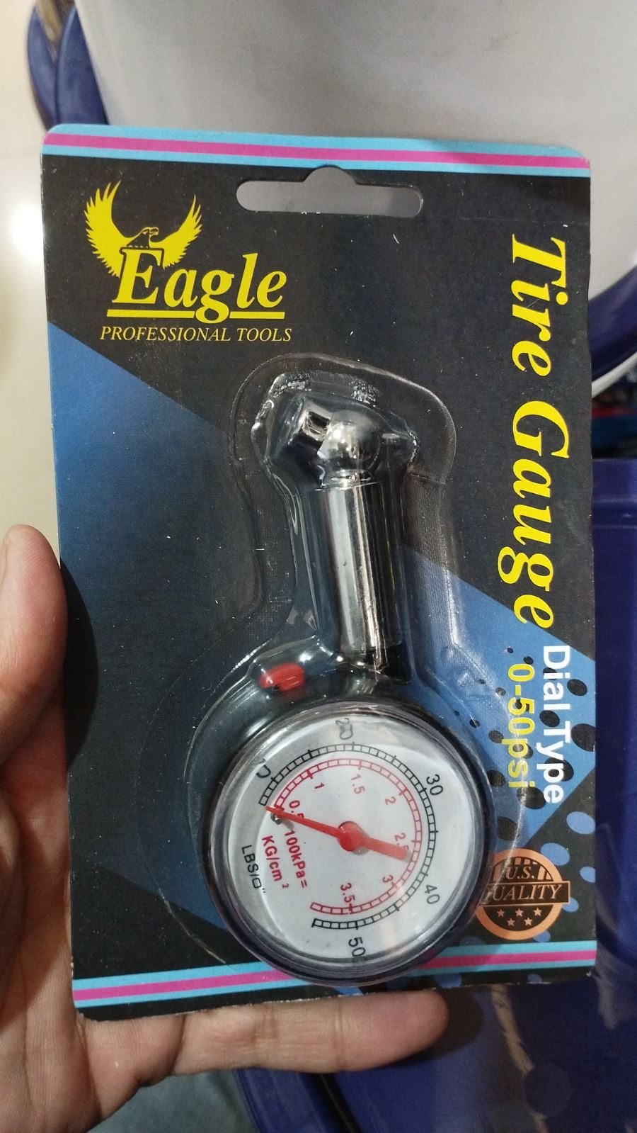 EAGLE Dial Type Tire Gauge / Panukat Sa Hangin Ng Gulong 0 to 50 PSI