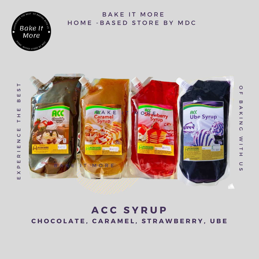 Achievers Chocolate, Caramel, Strawberry Syrup and Ube 1kg EXP Oct2023 ...