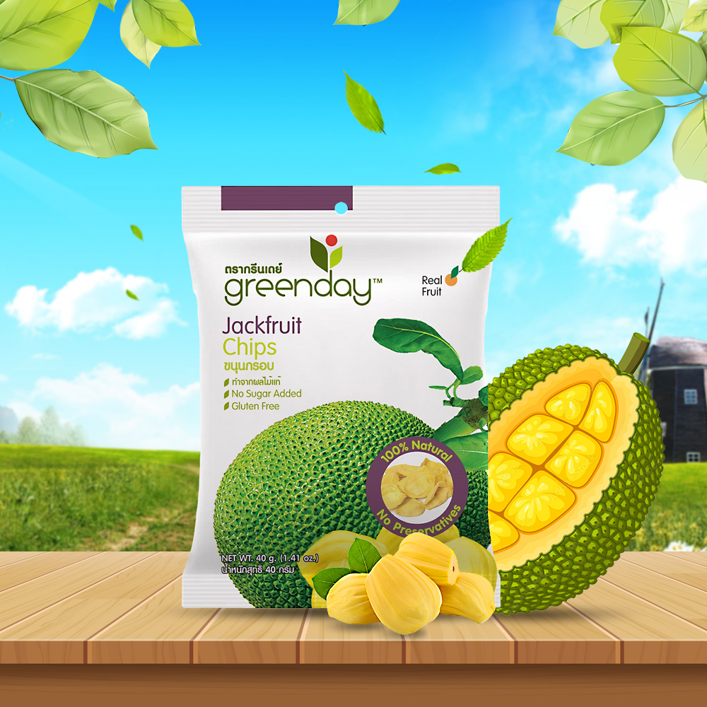 Greenday Fruit Mixed,Banana,Jackfruit Chips Kids Snacks Baby Snacks