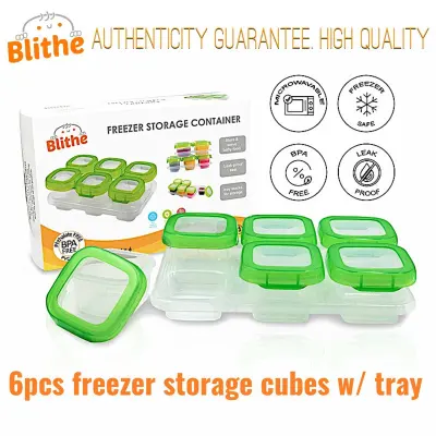 blithe baby reusable food storage container freezer cubes cube cup tray set plastic blocks safe bags holder