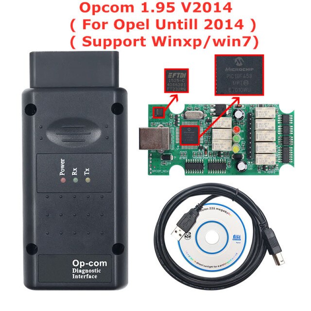 ล่าสุด V2021 OPCOM สำหรับ Opel รถยนต์2021 Opcom 2018จริง FTDI PIC18F458 Op-Com V1.95 Flash Update OBD2เครื่องวิเคราะห์
