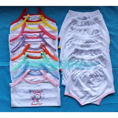Girls Terno Sando and Short for 0-6 Months Baby COTTON (1 pair only)