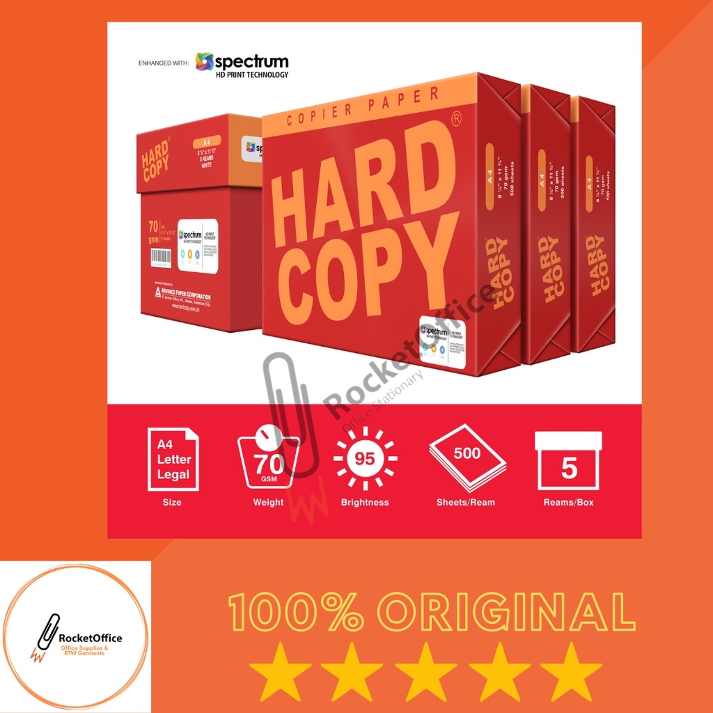 HARD COPY Bond Paper Advance Hardcopy Papel SHORT/LONG/A4 70GSM/80GSM