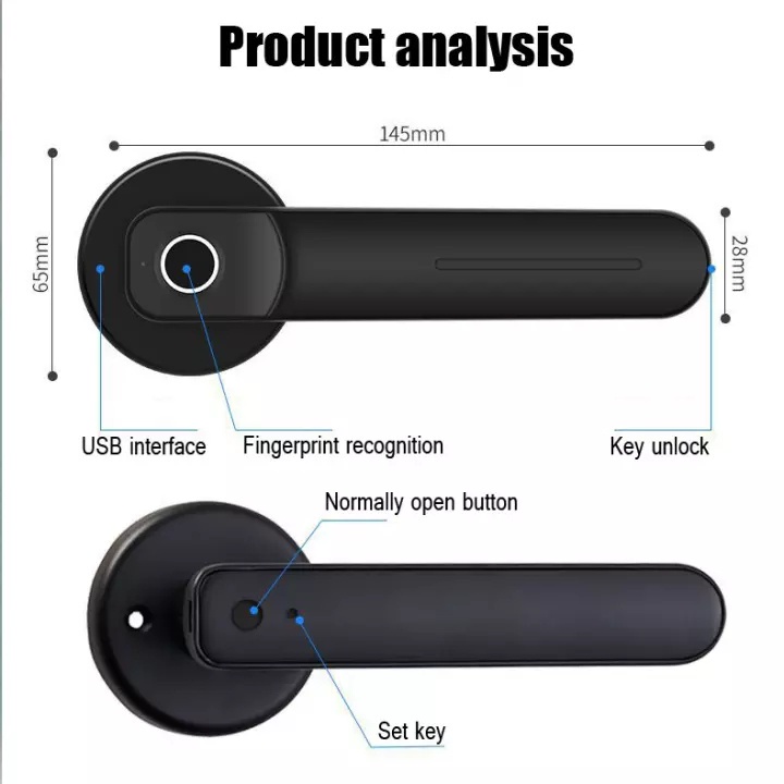 Smart Fingerprint Lock Automatic Sliding Door Lock Antitheft