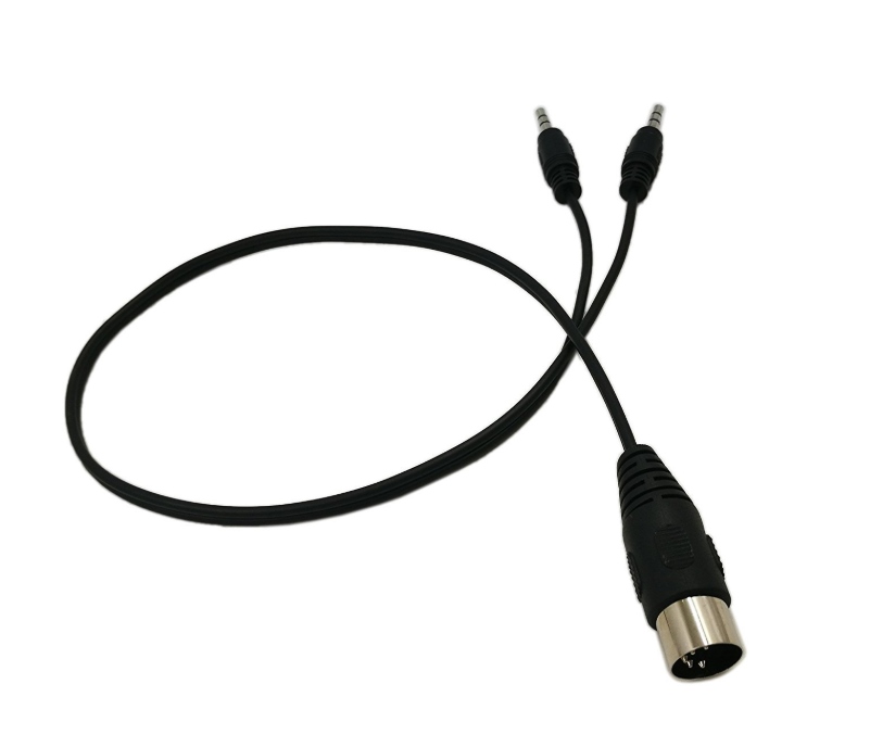 0.5m 1.5m MIDI Y Splitter Cable 5 Pin DIN Plug Male To Dual 3.5MM TRS