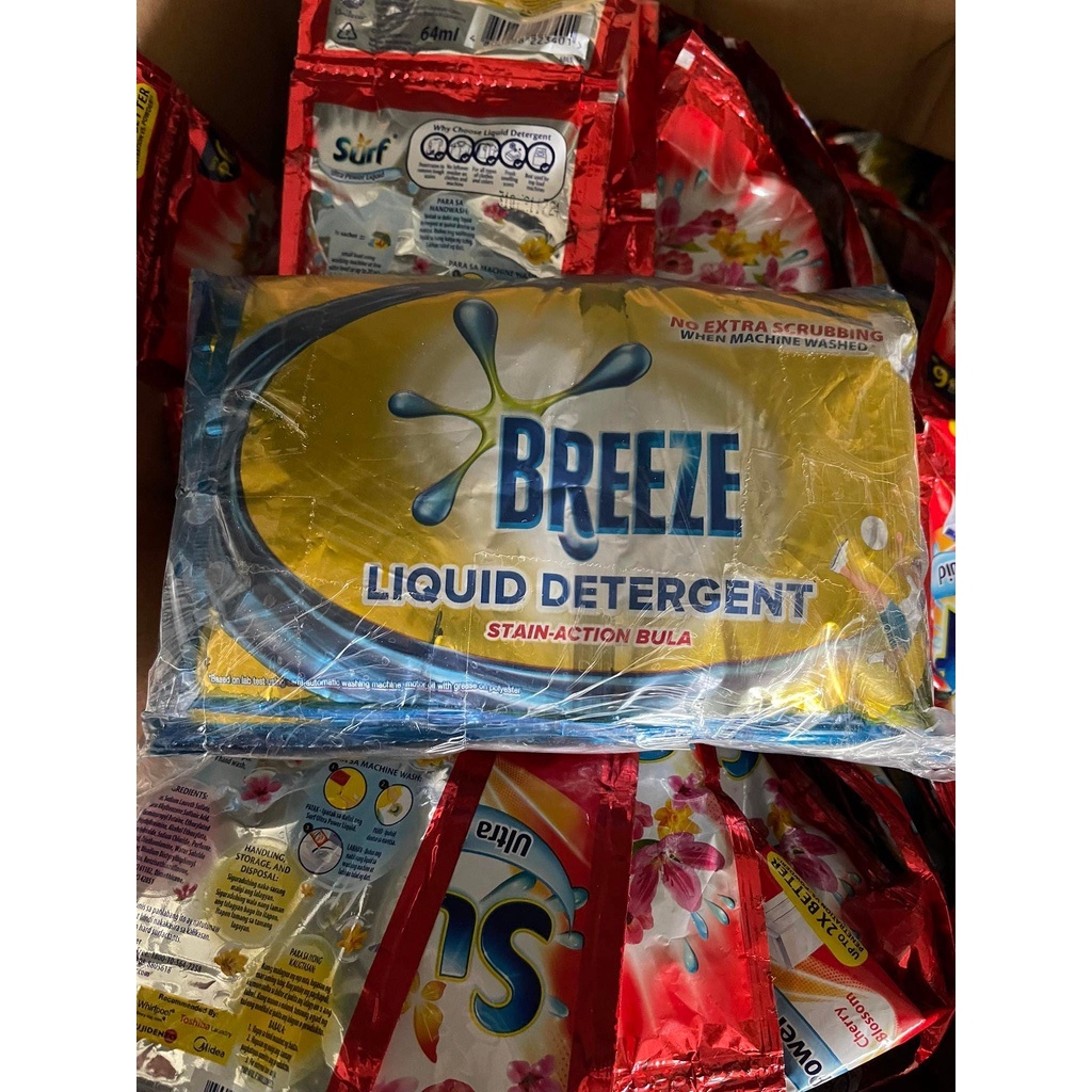 Breeze Liquid Detergent 6 twin sachets 60ml Lazada PH