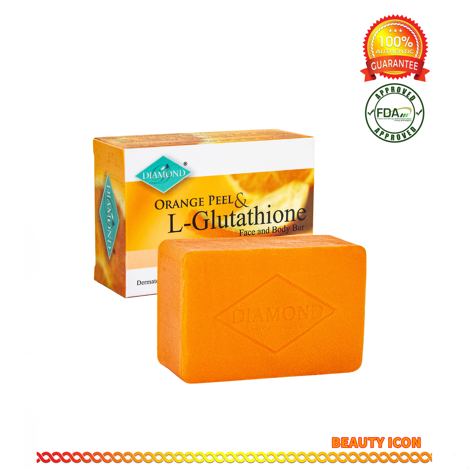 Diamond Orange Peel & L-Glutathione Soap 150g Set of 2 Anti-Acne Exfoliating Soap Moisturizing Body Soap Set Regular Size Multi-Pack Soap - Lazada