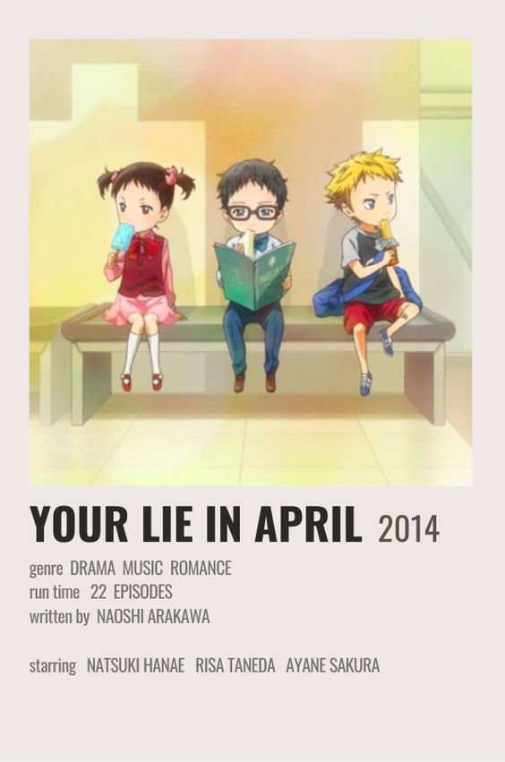 Poster Villa Miyazono Kaori Shigatsu Wa Kimi No USO Anime Anime Series  Matte Finish Paper Poster Print (Multicolor) PV-340 : : घर और किचन