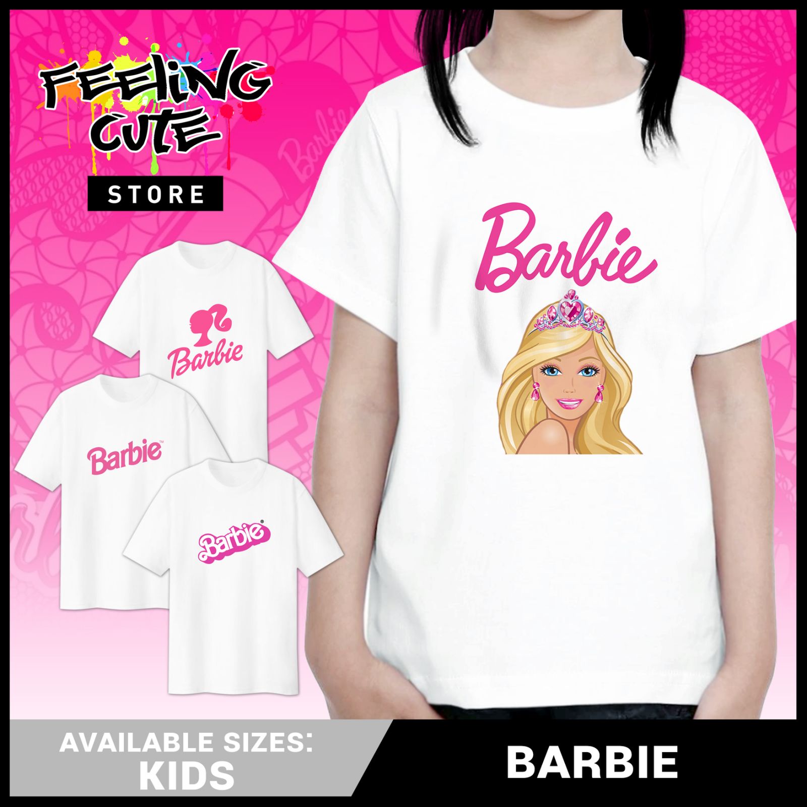 Barbie Tshirt for Kids and Adult 