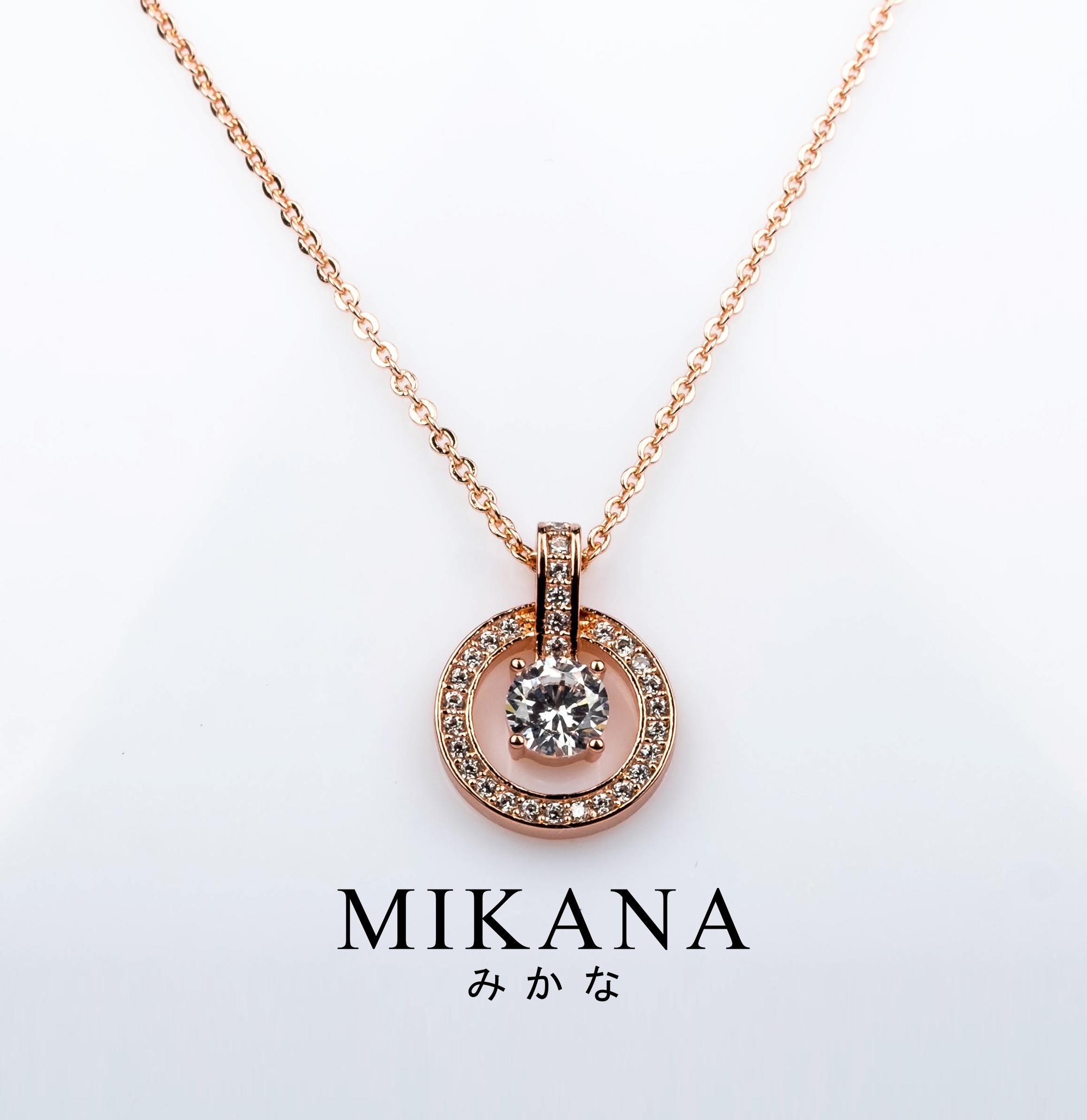 Mikana 18k Rose Gold Plated Maaka Pendant Necklace accessories for women fashion korean free shipping sale japanese