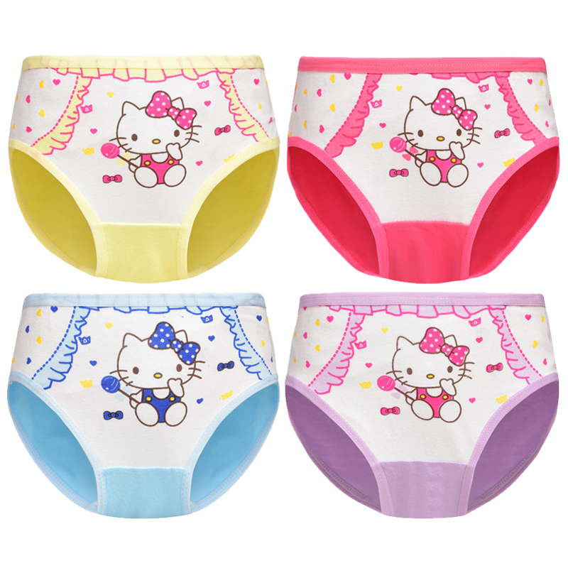 4 Pcs Lot High Quality Cotton Girls Underwear Soft Children Panties For Girls Lovely Cat Kids Girls Underwear Cartoon Girl Briefs Breathable Children Panty Kids Underpants Lazada Ph