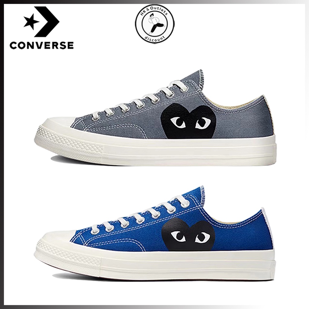 2023 【100% original】 Converse shoes joint name Kawakubo Ling CDG play shoes  joint name 1970s gray low-top blue low-top men's and women's casual canvas  shoes 