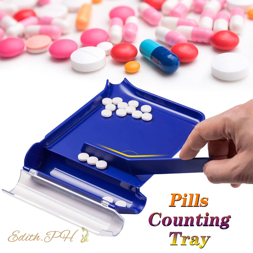 Portable Pills Splitters Dispenser with L Spatula Pharmacy Spatula