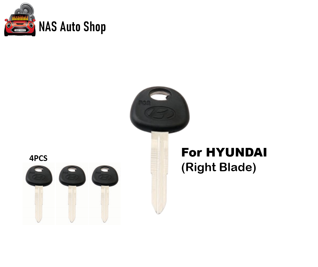 ND288 Uncut Blade Blank Car Key Ignition for HYUNDAI (RIGHT BLADE