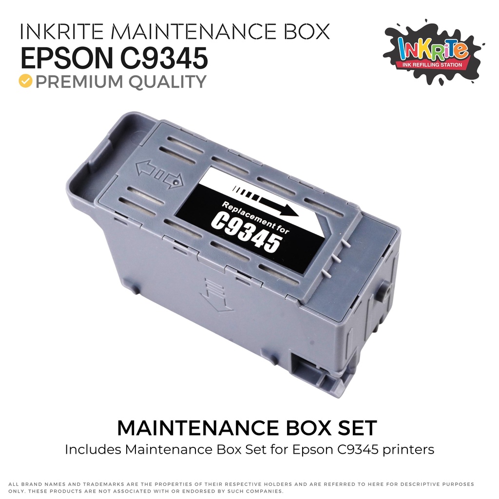 Inkrite C9345 Maintenance Box For Epson M15140 M15180 L15150 L15160 L15180 Workforce 7820 Wf 4011