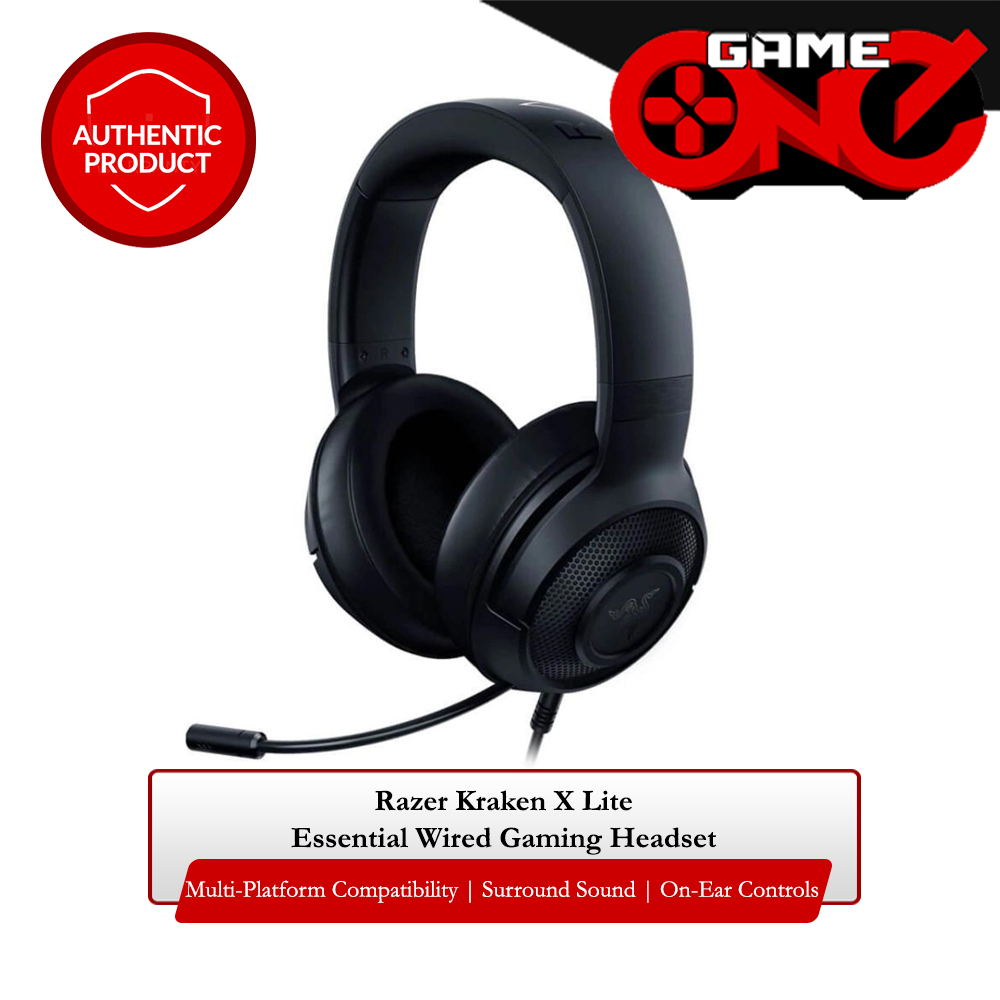 Razer Kraken X Essential Wired Gaming Headset Razer Kraken X Black