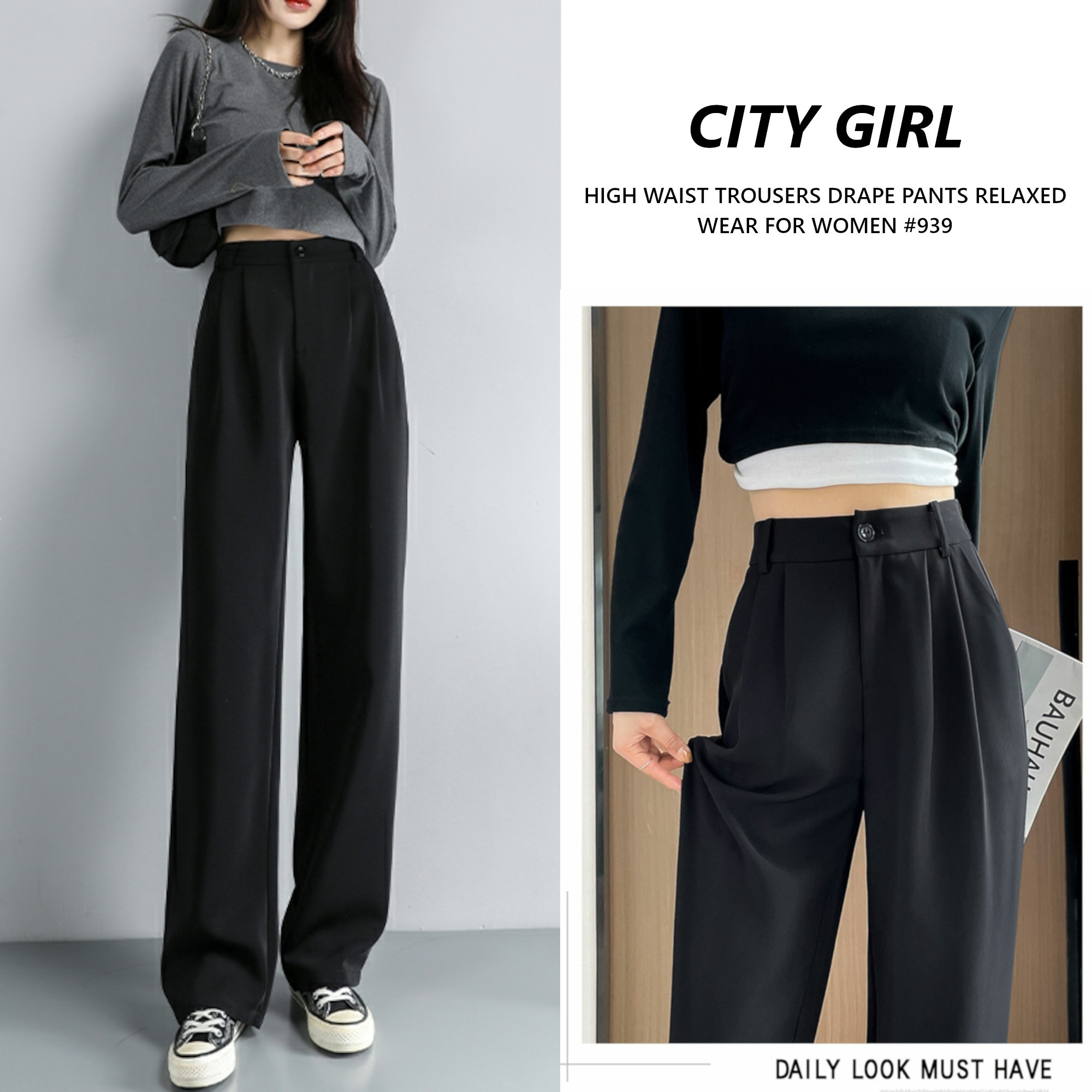 Ladies Trousers High Waisted Trousers, Joggers