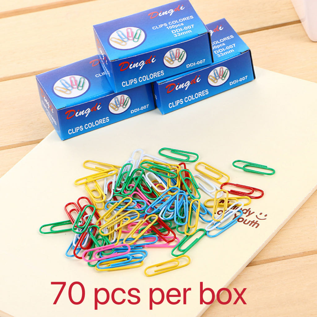 70 pcs colored paper clip storage needle box Lazada PH