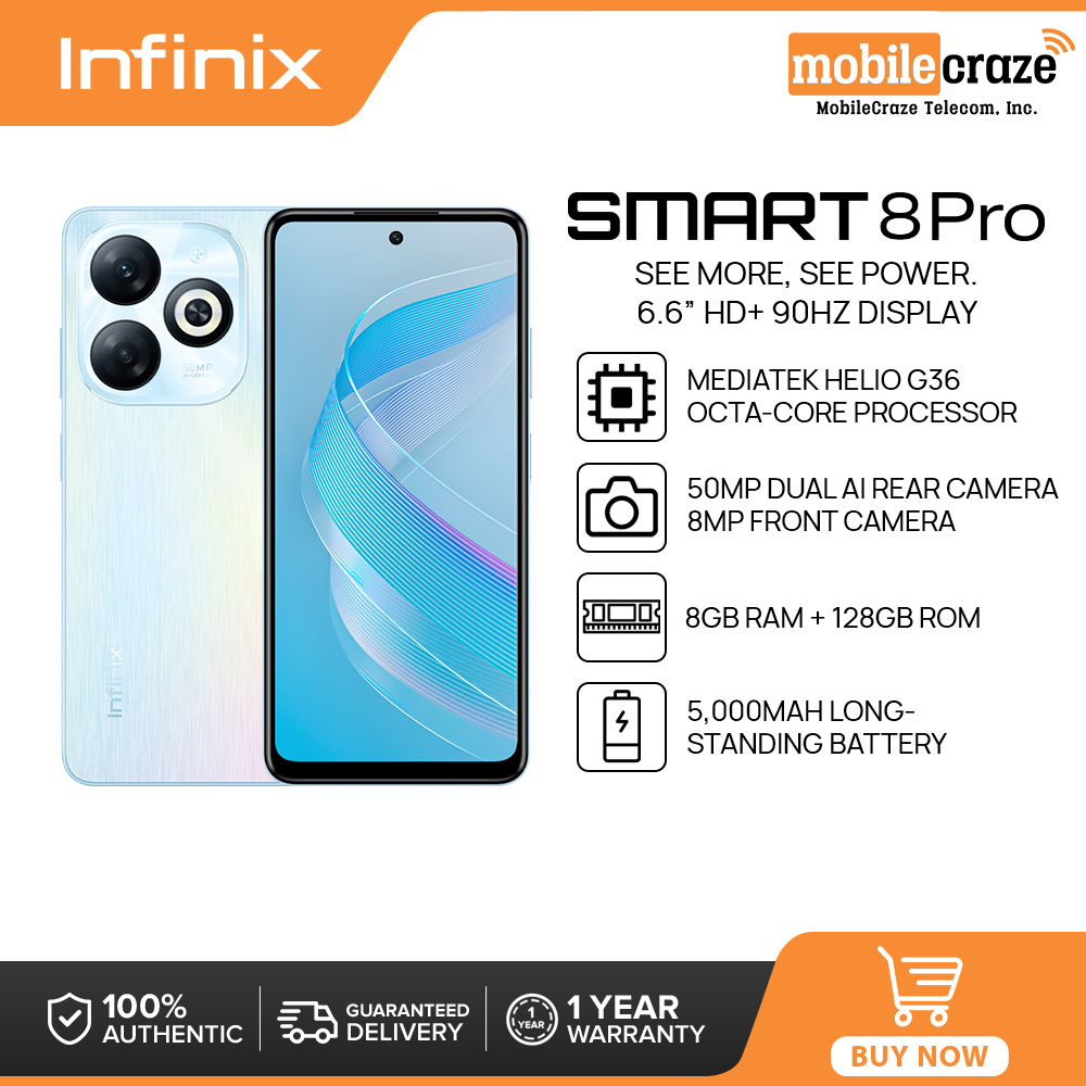 Infinix Smart Pro Smartphone 8GB RAM 128GB ROM MTK Helio