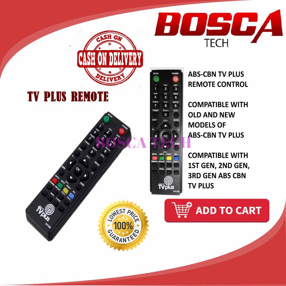 ABS CBN SAT059 TV Plus Digibox Remote Control Lazada PH