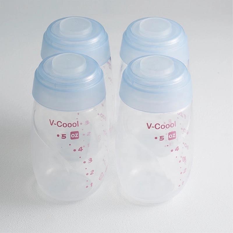 vcoool 4pcs standard breastmilk storage bottles compatible with medela
