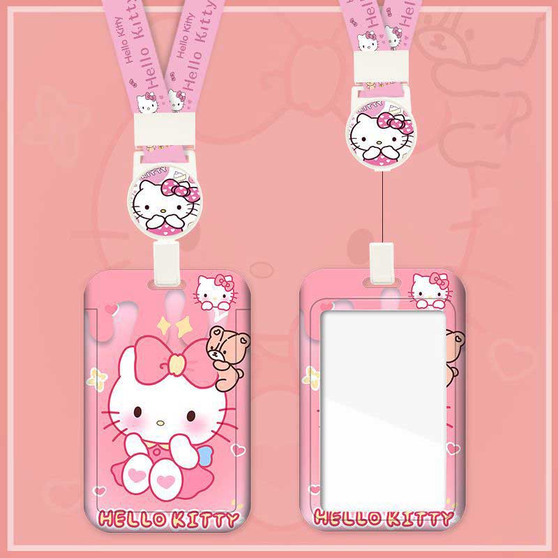 AFGK Sanrio Original Authentic Retractable Lanyard Card Holder Kuromi ...