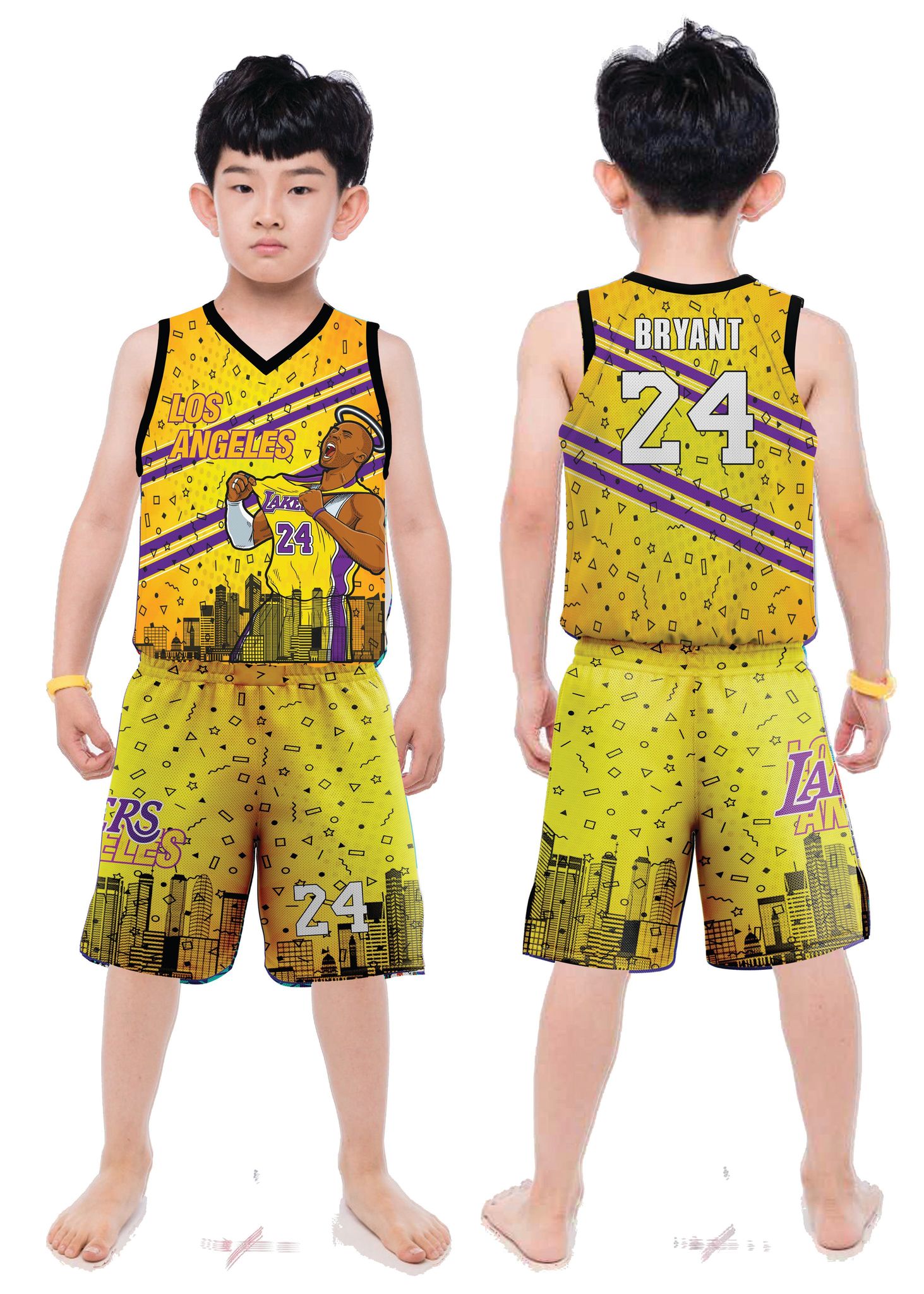 LAKERS 17 KIDS SIZE TERNO JERSEY FREE CUSTOMIZE OF NAME & NUMBER