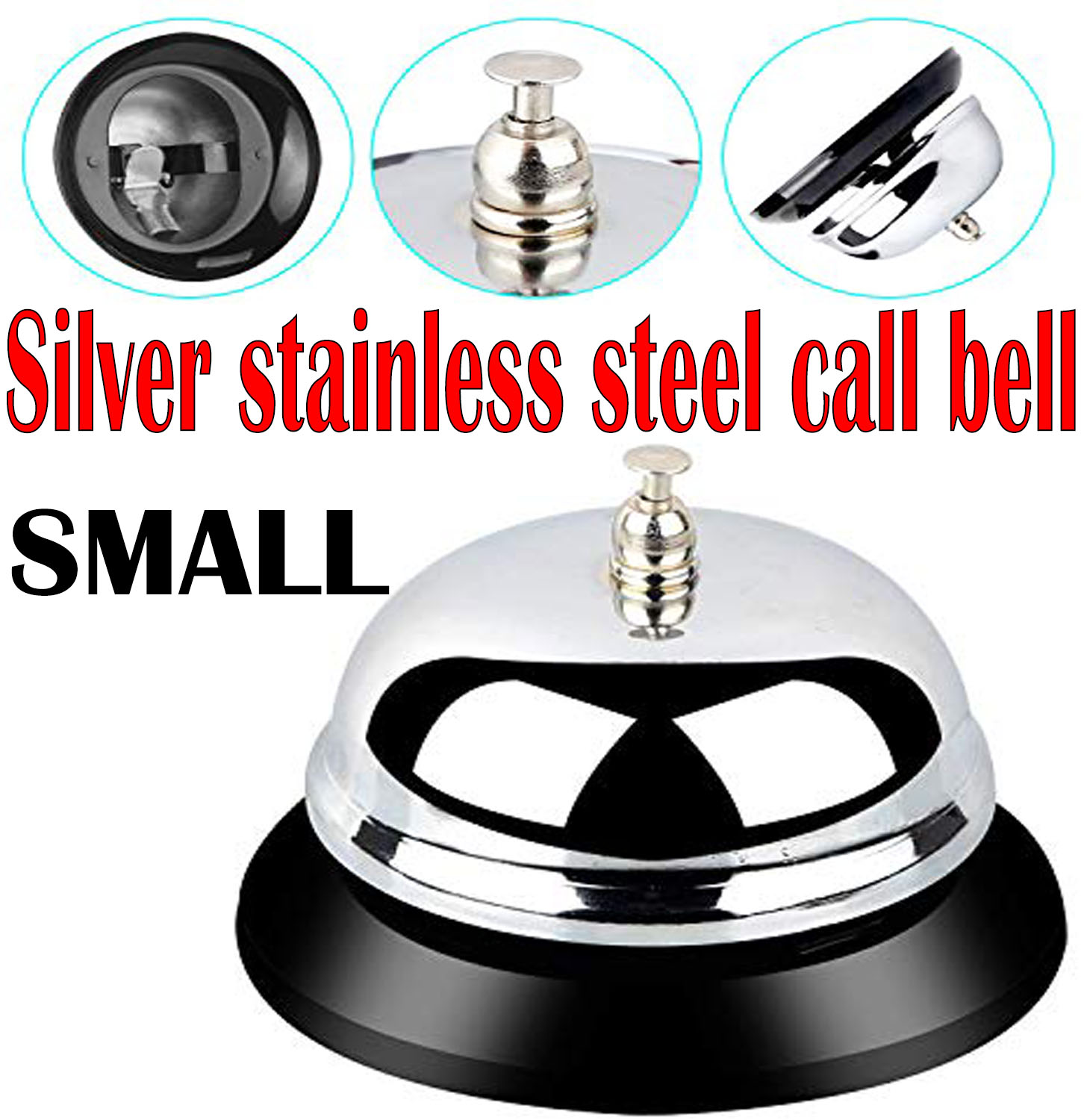 Stainless Steel Table Bell Kitchen Hotel Counter Reception Restaurant