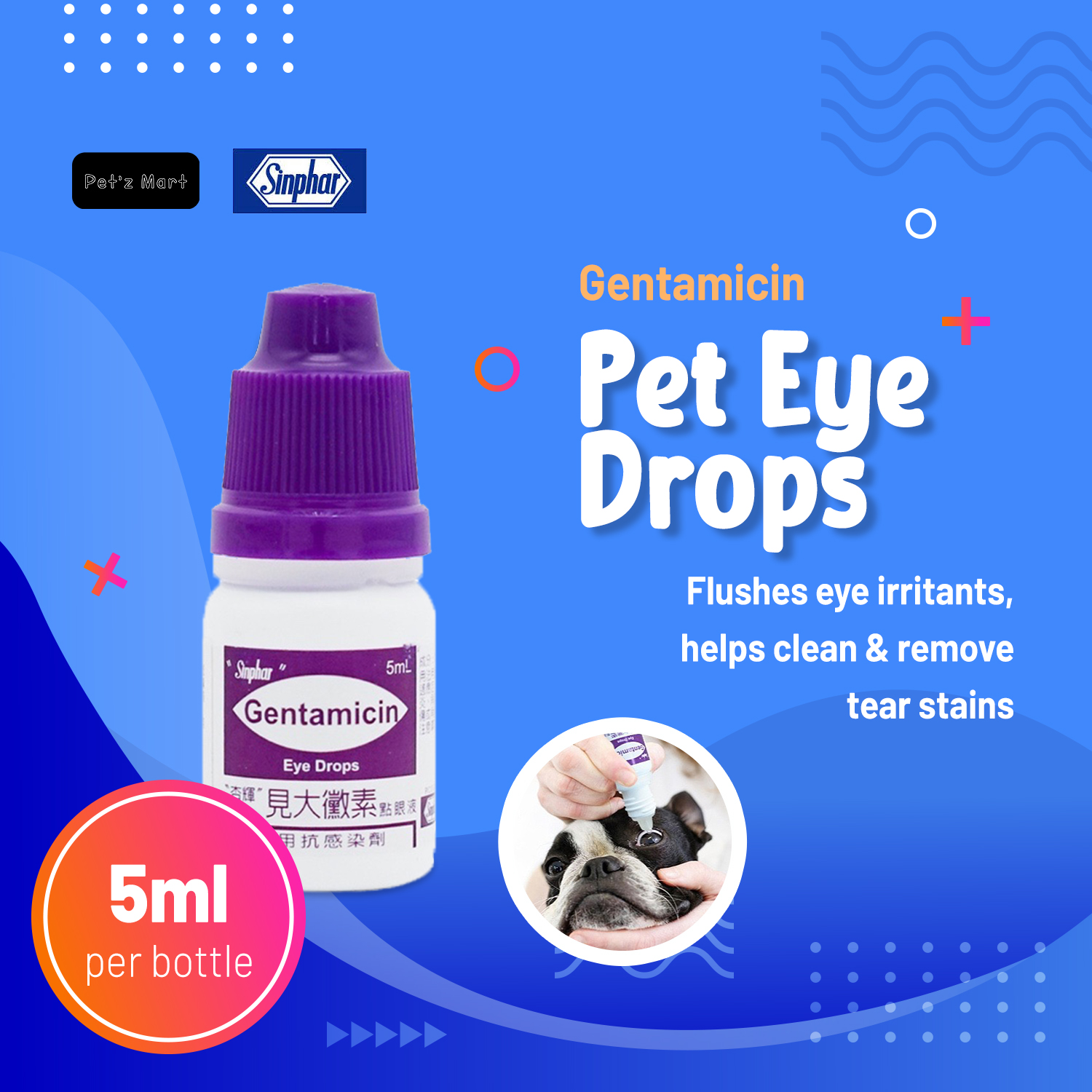 SINPHAR Gentamicin Eye Drops for Pets 5ml | Lazada PH