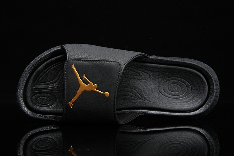 jordan black slippers