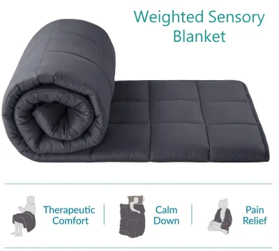 Weighted Blanket Sensory Blanket for Anxiety, Insomnia, ADHD Weighted Gravity Blanket