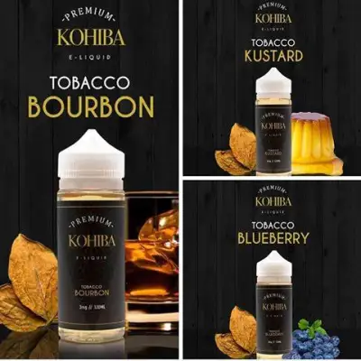 Vape Juice Premium Kohiba E-Liquid 100ML Tobacco Bourbon Custard Blueberry
