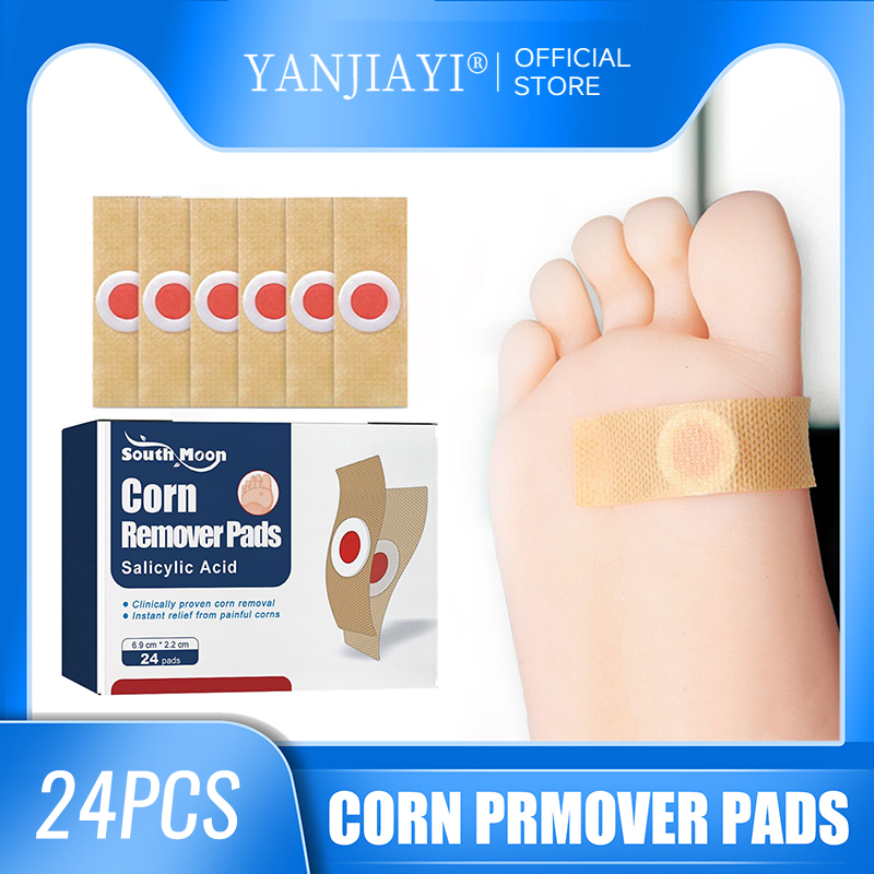 Yanjiayi 24pcs Warts Remover Foot Corns Remover Patch To Remove Calluses On The Feet Patch For